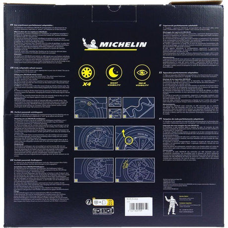 4 enjoliveurs 15 - MICHELIN - spécial utilitaires et camping-car -NVS : pastille réfléchissante pour visibilité de nuit
