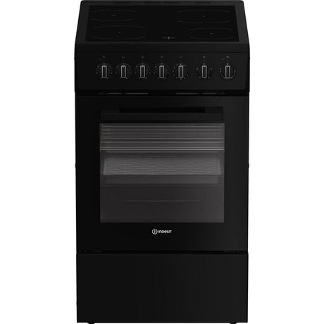 Cuisiniere vitrocéramique - INDESIT - I5V3PCB - 4 foyers - 7700 W -  L50 cm - Noir