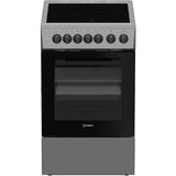 Cuisiniere vitrocéramique - INDESIT - I5V3PCS - 4 foyers - 7,7 KWh - L50 cm - Silver