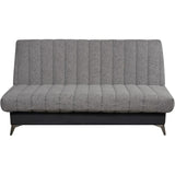 INDY Clic-clac - 2/3 places - Matelas SIMMONS Ep.13 cm - Mousse HR 35 kg/m3 - Tissu Noir - Fabriqué en France