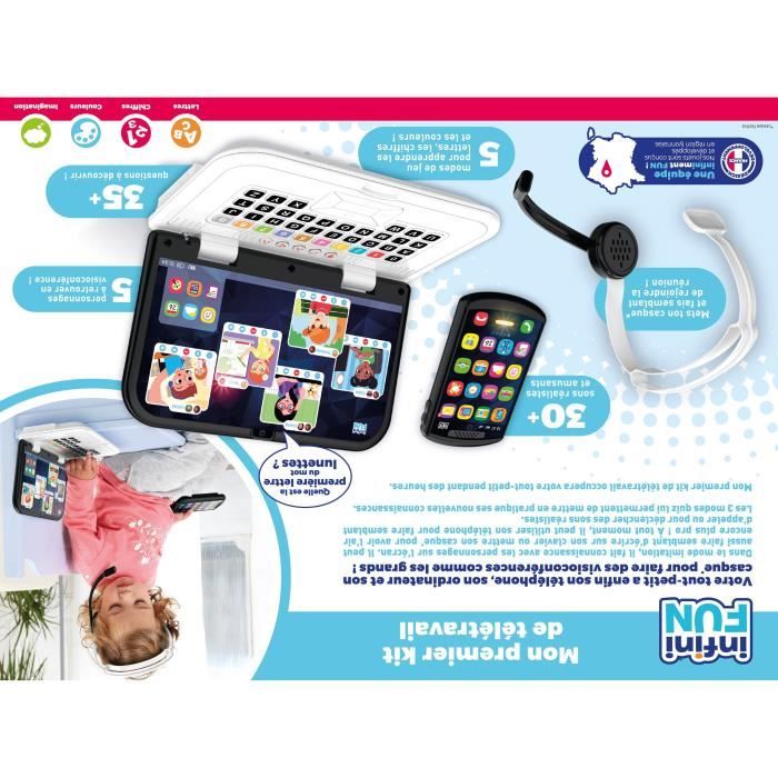 Kit Télétravail - KD - Mon Premier Kit de Télétravail - Effets lumineux et sons réalistes des 18 mois