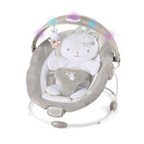 INGENUITY Transat bébé confort Petit Lapin, Arche d'éveil lumineuse, Coussin réducteur amovible, cadeau bébé