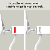 INGENUITY Barriere de sécurité sans perçage- Easy Install- de 73 a 80 cm - pression, sans vis ni perçage, enfant, bebe, escalier