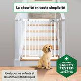 INGENUITY Barriere de sécurité sans perçage- Easy Install- de 73 a 80 cm - pression, sans vis ni perçage, enfant, bebe, escalier
