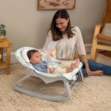 INGENUITY Transat bébé bascule évolutif 3-en-1 Keep Cozy -Tropical Rainbow- 3 Positions: arche avec jouets amovible, jusqu'a 18 kg