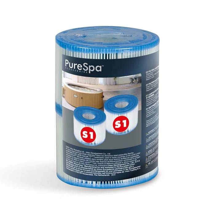 Lot de 2 cartouches de filtration pour Pure Spa INTEX - Fibre Dacron facile a nettoyer
