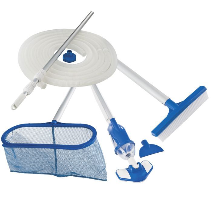 Kit d'entretien pour piscine hors sol Vac+ - INTEX - 28003 - Aspirateur, épuisette, brosse