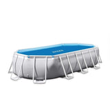Bâche a bulles pour piscine ovale Intex UTF00148 - 4,00m x 2,00m - Bleu - 120 microns