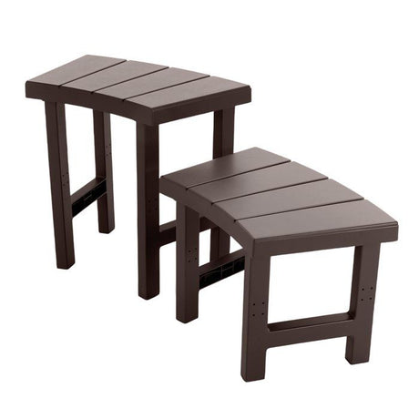 Entourage de spa 4 places rond - INTEX - 28515 - 2 pieces medium + 2 pieces hautes - Léger et résistant UV