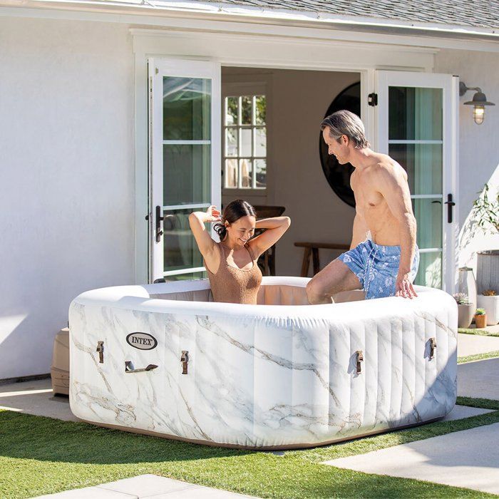 Spa gonflable INTEX - Calacatta - 4 places -  175 x 175 cm - Carré - 28464EX