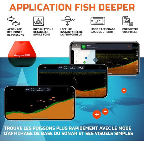 Sondeur lançable - DEEPER - START - Wi-Fi - profondeur 50 m - portable