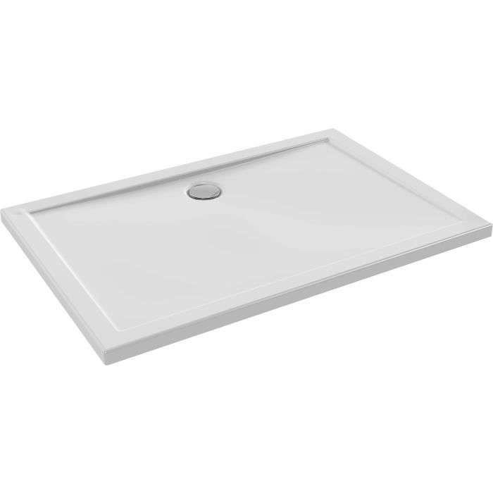 Receveur de douche extra-plat - JACOB DELAFON - Gaspard - 120x80cm - Céramique - Blanc