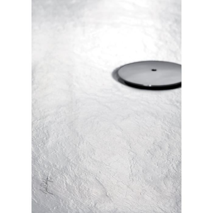 Receveur de douche extra-plat Jacob Delafon IPSO 90x90x3 cm - Blanc Mat Texture Pierre