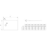 Receveur de douche extra-plat Jacob Delafon Ipso 120x80 cm - Blanc Mat Texture Pierre