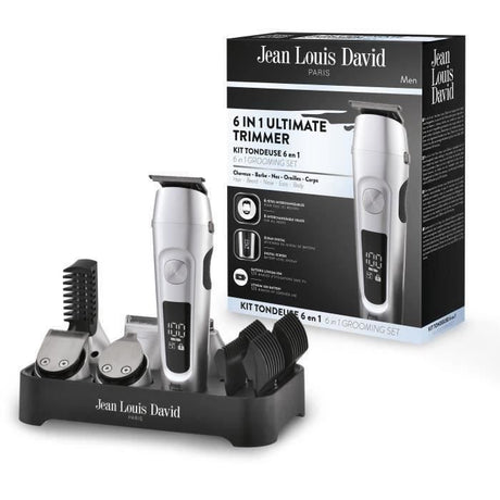 Tondeuse multiusage 6 en 1 - JEAN LOUIS DAVID - Ultimate Trimmer - Barbe, Contours, Précision, Nez/Oreilles, Cheveux & Corps
