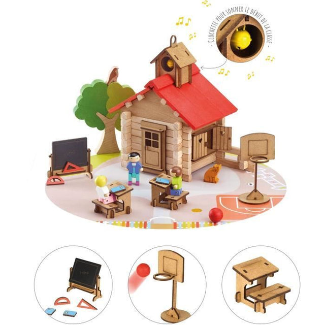 L'école du village - Jeu de construction - JEUJURA - 125 pieces