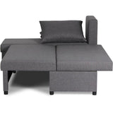 Canapé d'angle réversible – Tissu Gris – L 192 x P 143 x H 79 cm – JOSS - Fabriqué en Ukraine