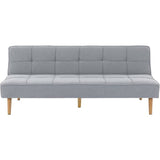 Canapé convertible - 4 places - JULIE - Tissu Gris - 180 x 72 x 72 cm