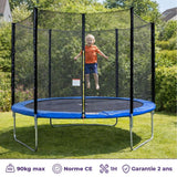 Trampoline  Ř 300 cm Bleu MAXI ECO - KANGUI - Avec Filet, Echelle, Couverture de Protection