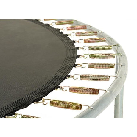 Trampoline KANGUI - GRIS Ř 426-430 cm – Enfant – Échelle & Bâche – Certification CE & NF EN 71–14