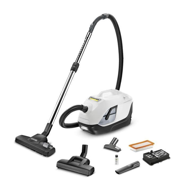 KARCHER DS 6 PLUS - Aspirateur sans sac avec filtration par eau + Accessoires - Rejette un air dépoussiéré a 99,95 %