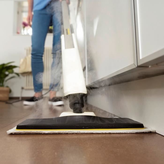 KARCHER SC 2 Upright Easy Fix - Balai vapeur - 1600 W - Chauffe rapide 30s - Nettoie 50m˛ - Élimine jusqu'a 99,9 % des virus