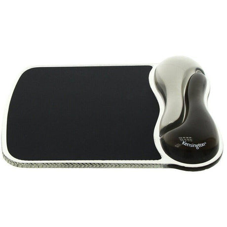 Kensington, Tapis de souris avec repose-poignet, Duo gel, Noir et fumé