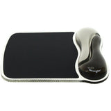 Kensington, Tapis de souris avec repose-poignet, Duo gel, Noir et fumé