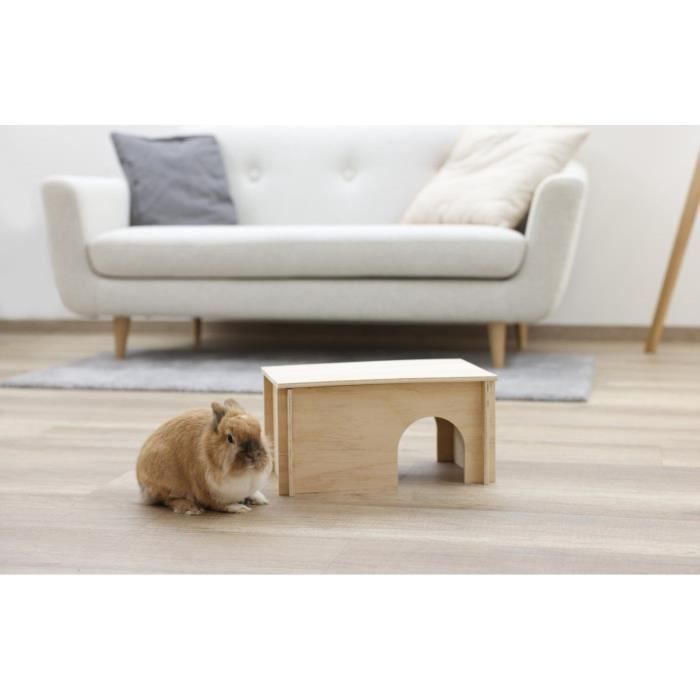 Abri pour rongeurs -  Beige - Toit amovible - Montage simple - Pour hamster - KERBL
