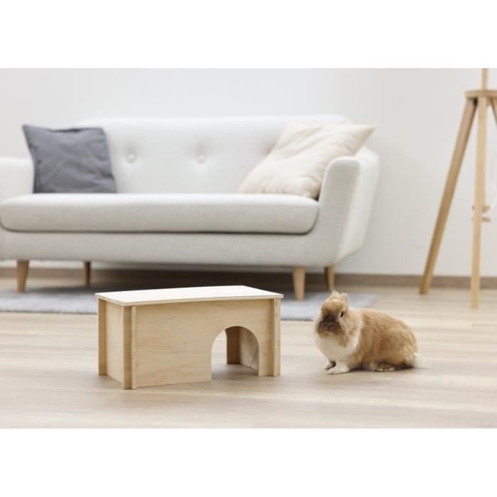 Abri pour rongeurs -  Beige - Toit amovible - Montage simple - Pour hamster - KERBL
