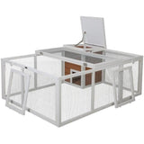 KERBL - Enclos d'extérieur petits animaux -  132 x 102 x 59 cm - Maison intégrée - Grillage