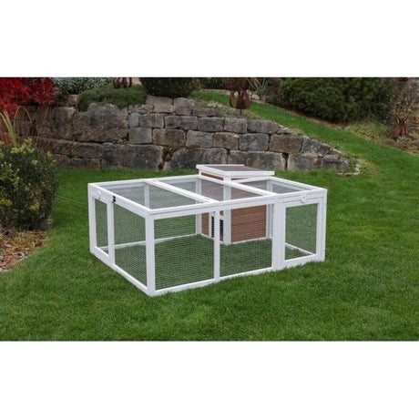 KERBL - Enclos d'extérieur petits animaux -  132 x 102 x 59 cm - Maison intégrée - Grillage