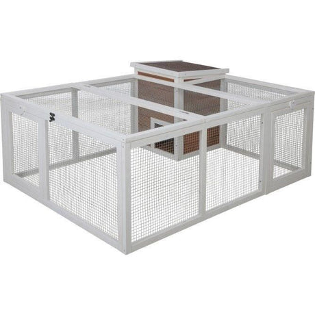 KERBL - Enclos d'extérieur petits animaux -  132 x 102 x 59 cm - Maison intégrée - Grillage