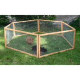 KERBL - Enclos extérieur pour rongeurs -  Vario Bois -  Grillage fin - Dimensions 120x120x59cm