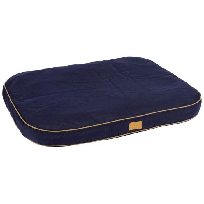 Coussin - KERBL - Jerome - 100 x 70 x 11 cm - Bleu foncé et cognac