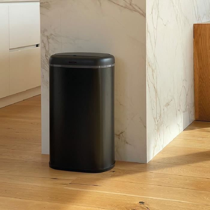 Poubelle de Cuisine Automatique - LOGAN - 58 L - Inox Noir Mat - Kitchen Move