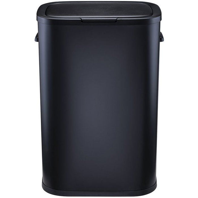Poubelle de cuisine 60L PORTLAND – Ouverture push par pression – Acier inox Noir – KITCHEN MOVE