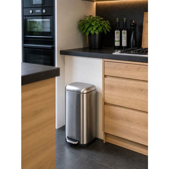 Poubelle de Cuisine a Pédale - FULLER -  40 L - Acier