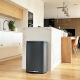 Poubelle de Cuisine a Pédale - ADMIRAL - 50 L - Gris Mat - Kitchen Move