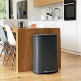 Poubelle de Cuisine a Pédale - ADMIRAL - 50 L - Gris Mat - Kitchen Move