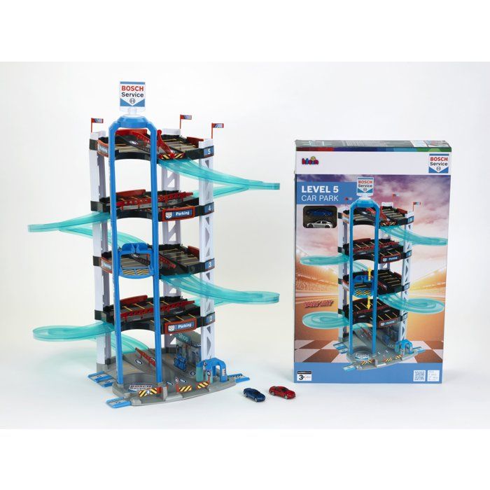 Garage Bosch 5 niveaux - KLEIN - Ascenseur, station-service et station de lavage - 2 petites voitures incluses