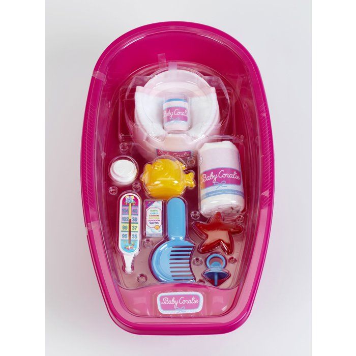 Baignoire Princess Coralie - KLEIN - Grand modele avec accessoires - Rose - Pour enfant des 3 ans