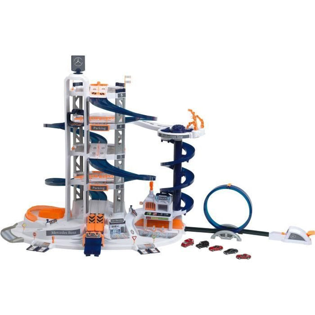 Garage Mercedes-Benz Mega Universe - KLEIN - 3809 - Fonctions électroniques, catapulte avec looping, tunnel, etc. - Des 3 ans