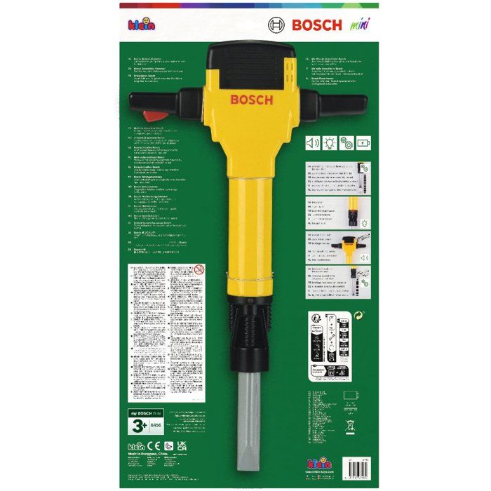Marteau-piqueur Bosch - KLEIN - 8405 - Outil avec son, lumiere et va-et-vient du burin - Jouet d'imitation - Des 3 ans