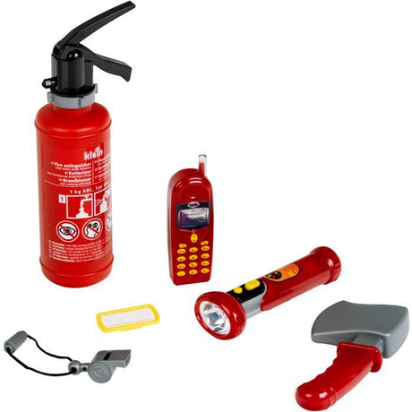 Mallette de pompier transparente avec 6 accessoires dont 1 lampe torche avec fonction lumineuse - KLEIN - 8984
