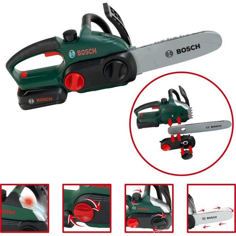 KLEIN - Jouet - Set bűcheron Bosch avec tronçonneuse électronique, 5 pieces