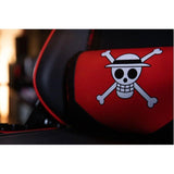 Chaise de bureau gaming - KONIX - One Piece - Inclinaison siege 150° - Cuir - Coussin lombaires et cervicaux réglable - Noir