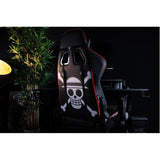 Chaise de bureau gaming - KONIX - One Piece - Inclinaison siege 150° - Cuir - Coussin lombaires et cervicaux réglable - Noir