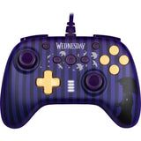 Manette de jeu  - Nintendo Switch/Switch 2 et PC - Mercredi - Filaire - Violet et noir - Poignées anti-dérapantes