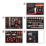 Servante d'atelier - Equipťe - 6 tiroirs - KS Tools - 824.6298F - Noir - Equipťe de 298 outils PL - Fabriquťe en France